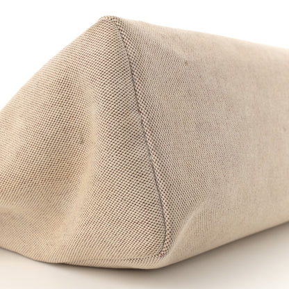 Hermes Toile Vache Calfskin Herbag Cabas MM Havane 10 of 17