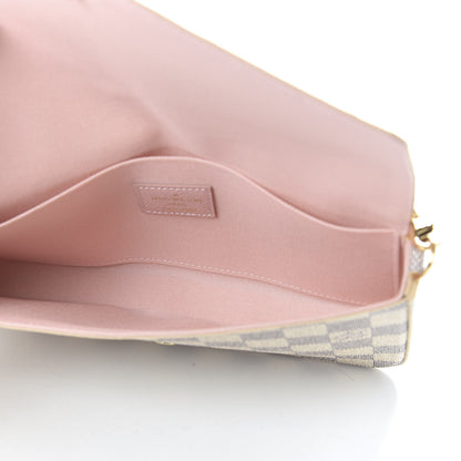 Louis Vuitton Damier Azur Pochette Felicie Chain Wallet Rose Ballerine 5 of 10