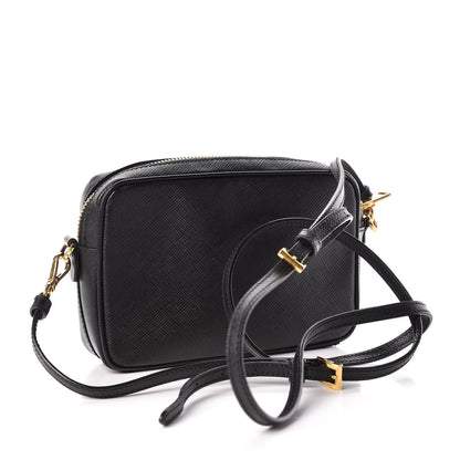 Prada Saffiano Lux Small Camera Crossbody Bag Black 3 of 11