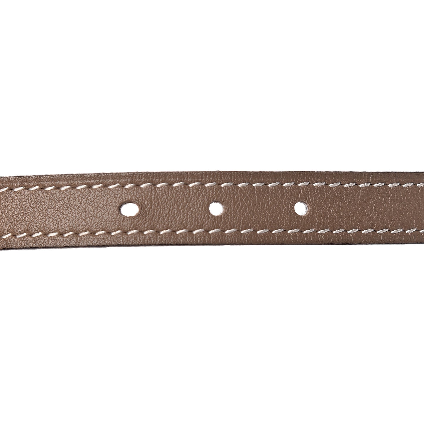 Swift Epsom 13mm Mini Laquee Reversible Belt 70 Etoupe White