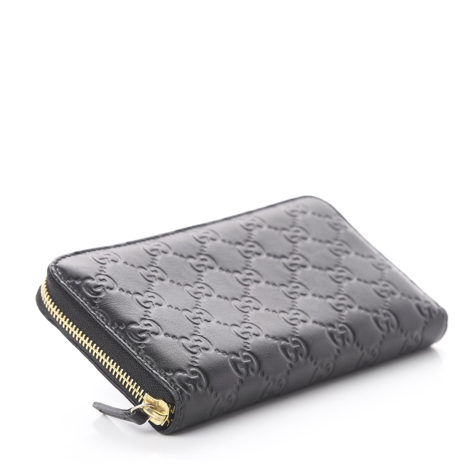 Gucci Guccissima Vitello Tender Zip Around Wallet Black 7 of 10