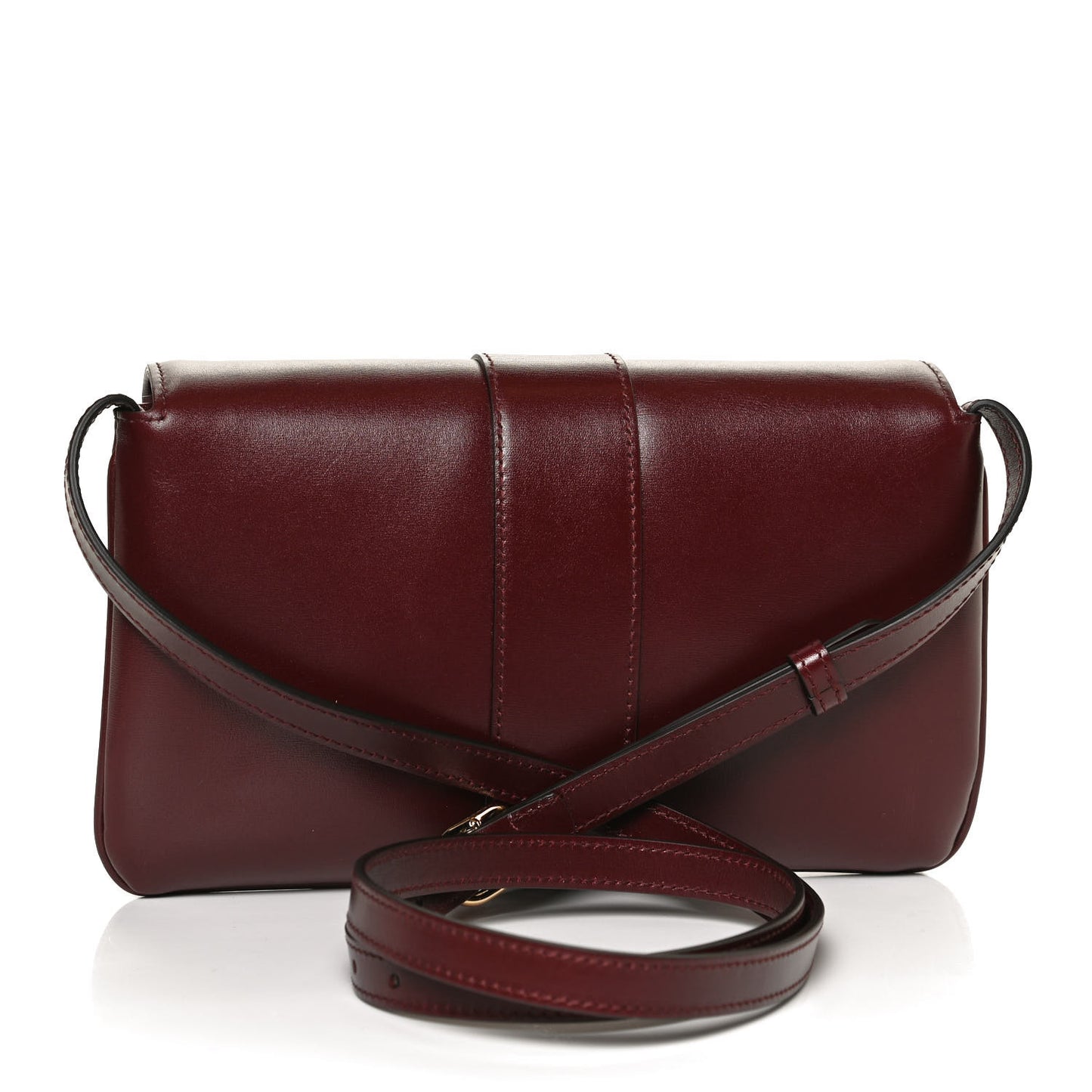 Vitello Palmellato Lux Small Arli Flap Shoulder Bag Vintage Bordeaux