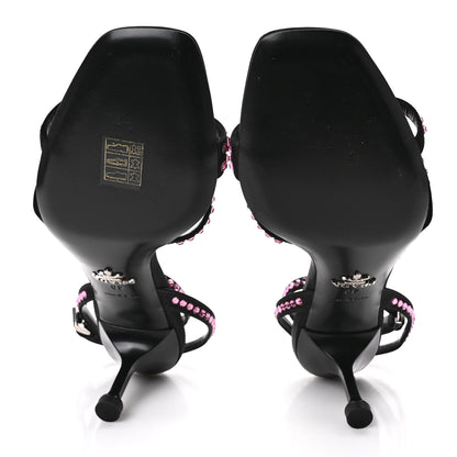 Prada Suede Crystal Ankle Strap 65mm Sandals 40 Rosa 5 of 8