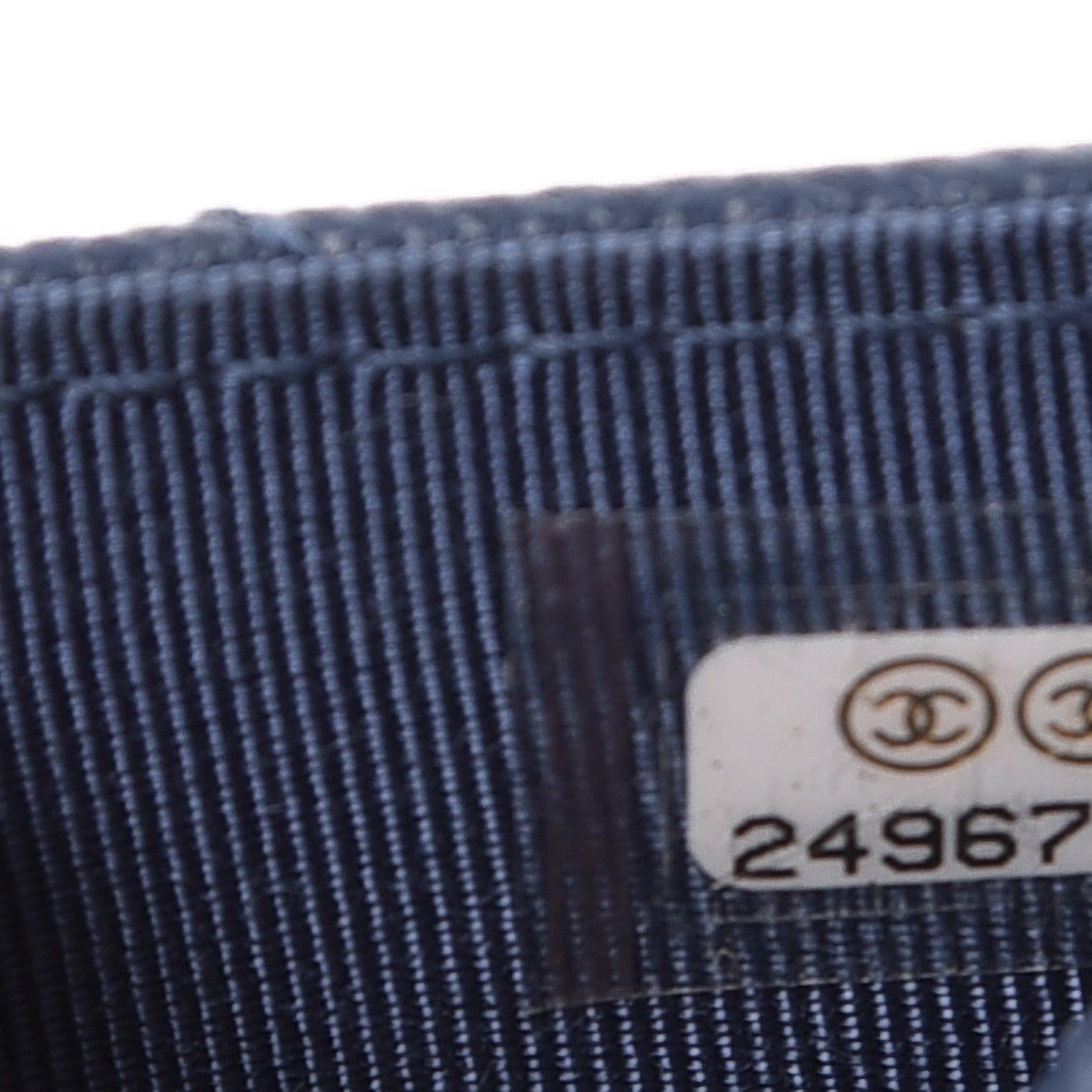 Chanel Caviar Chevron Quilted Card Holder Wallet Dark Blue 8 of 9