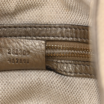 Gucci Metallic Pebbled Calfskin Medium Soho Shoulder Bag Golden Beige 6 of 13