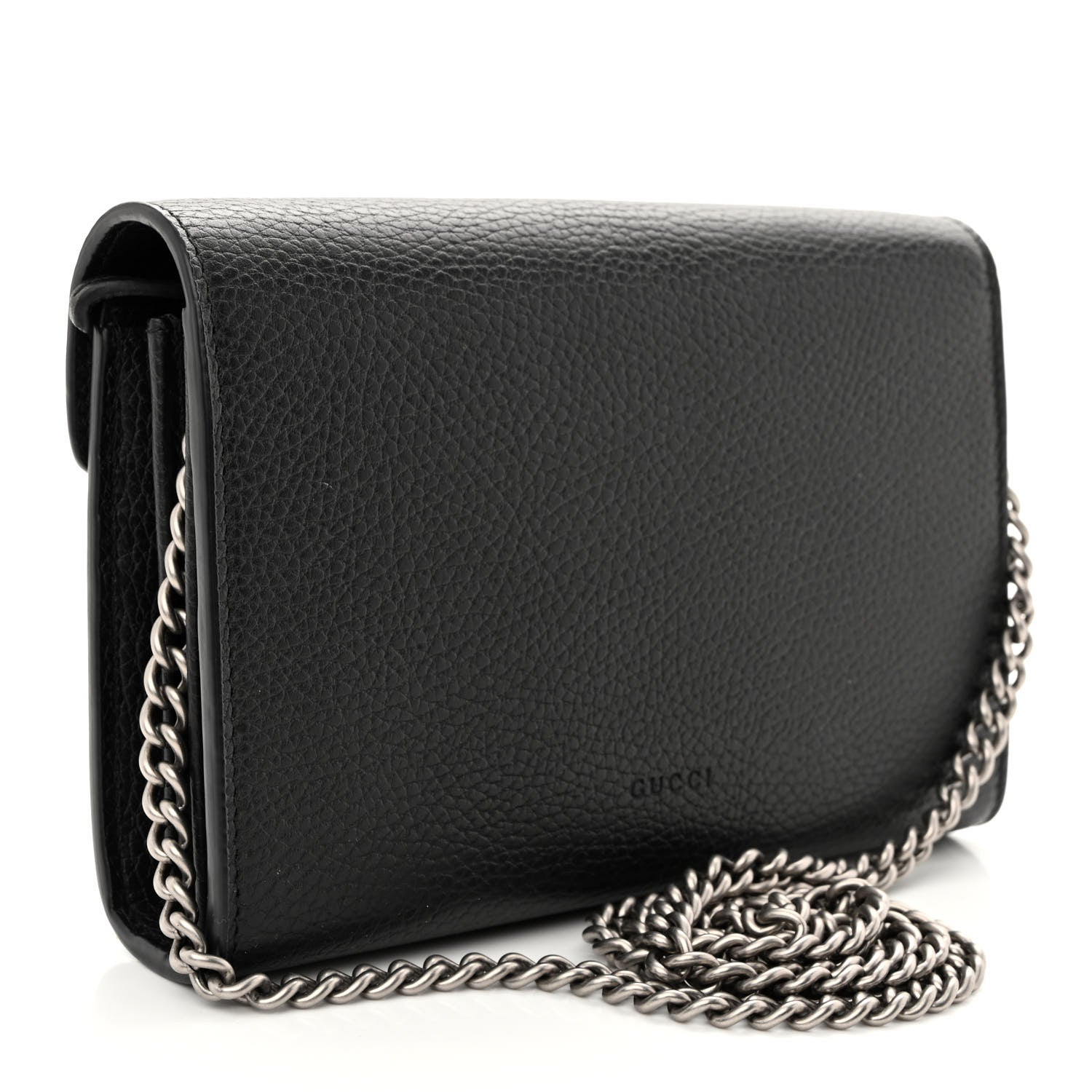 Gucci Calfskin Mini Dionysus Chain Wallet Black 3 of 13