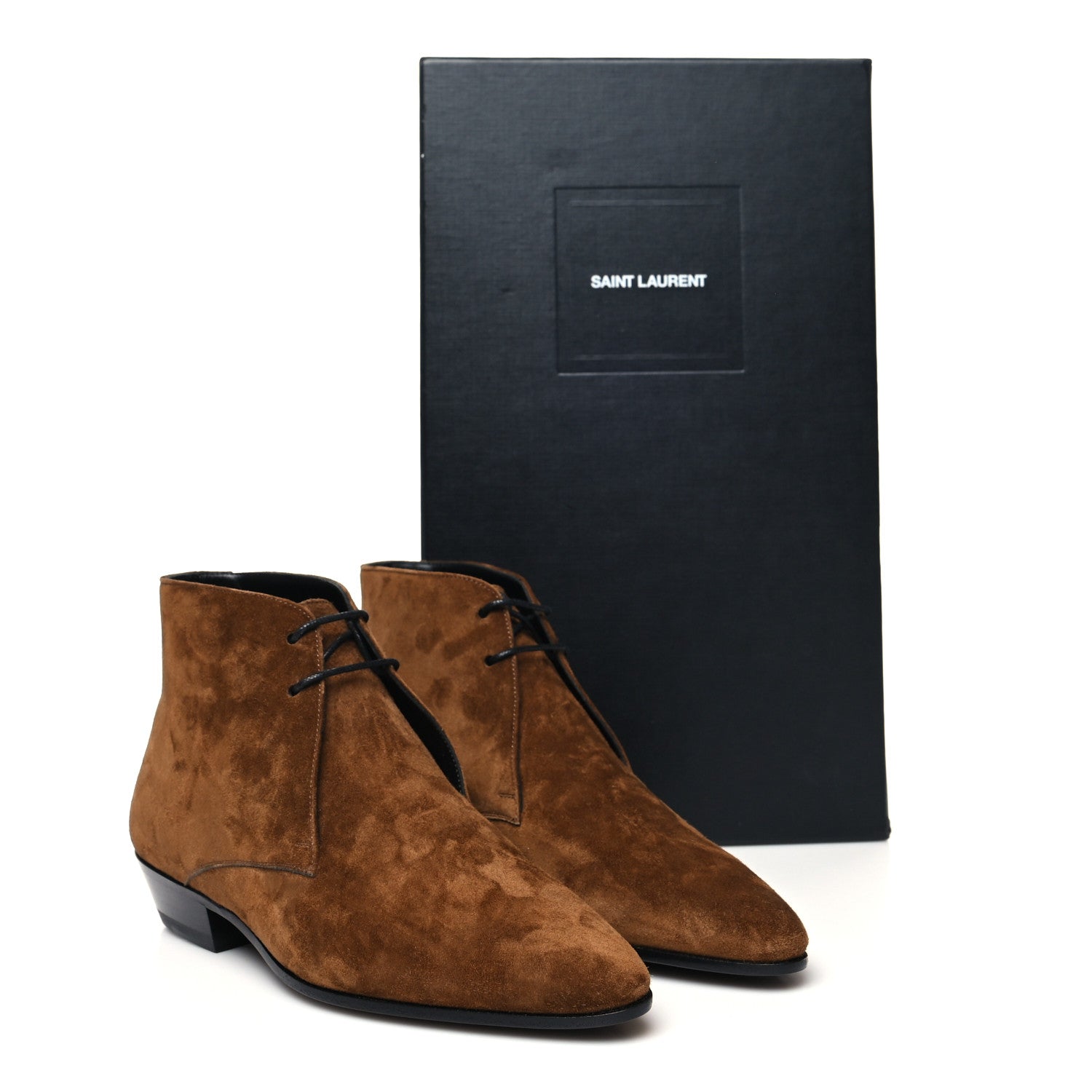Saint Laurent Suede Joan Ankle Boots 35 Land 10 of 10