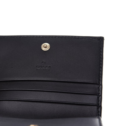 Gucci Guccissima Signature Bowy Card Case Wallet Black 5 of 9