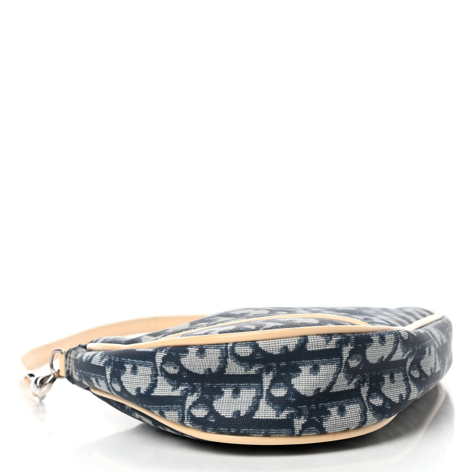 Christian Dior Monogram Mini Saddle Pochette White Blue 3 of 4