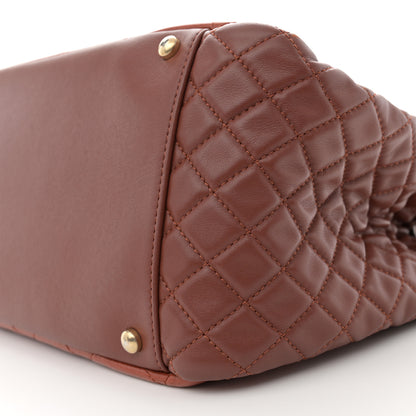 Chanel Glazed Crinkled Lambskin Large East West Flap Red 10 of 12