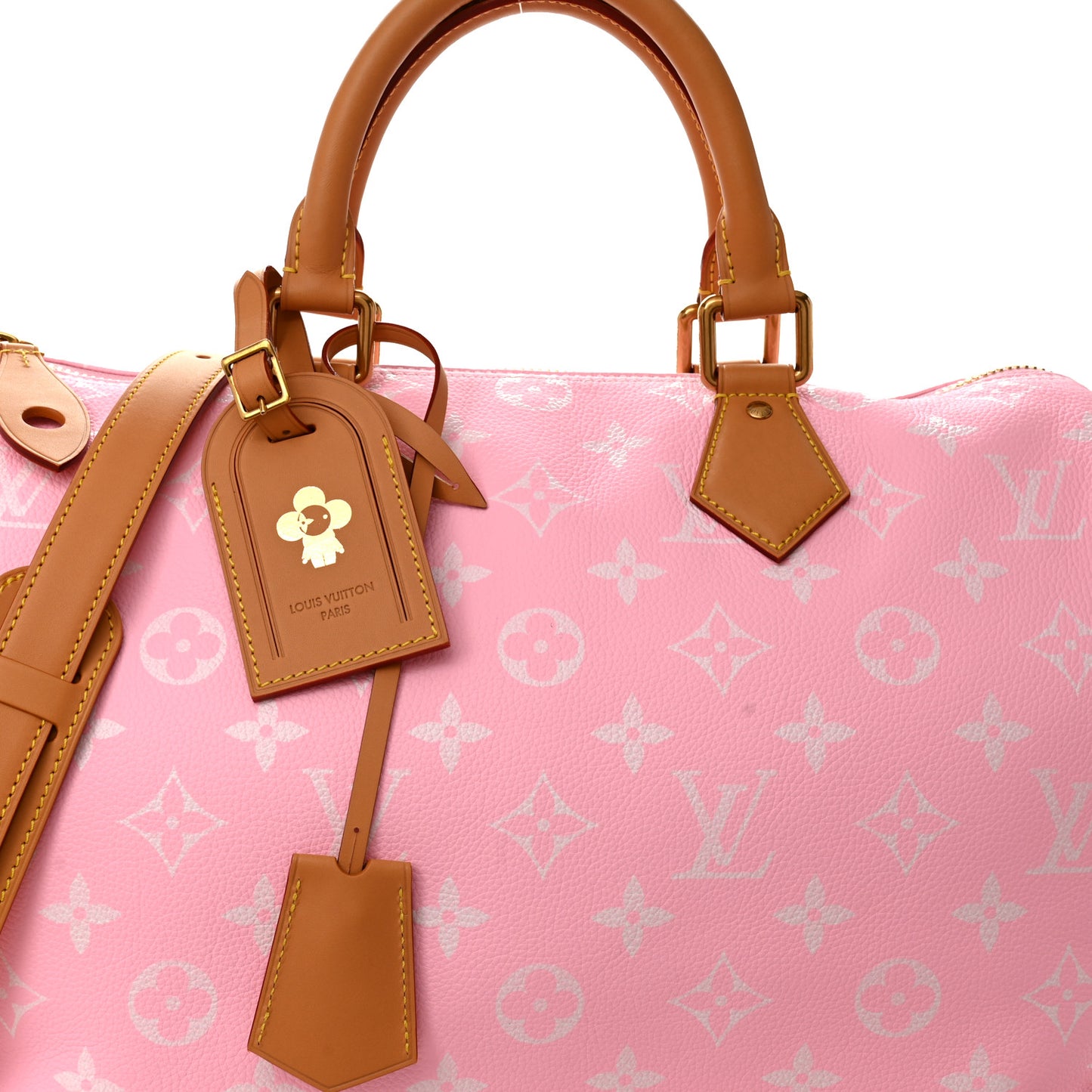 Calfskin Monogram Speedy P9 Bandouliere 40 Candy