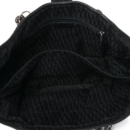 Christian Dior Lambskin Plisse Pleated Basket Tote Bag Black 4 of 18
