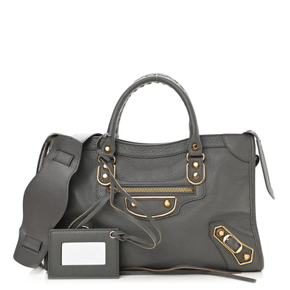 Balenciaga Chevre Gold Metallic Edge Hardware S City Gris Acier 1 of 8