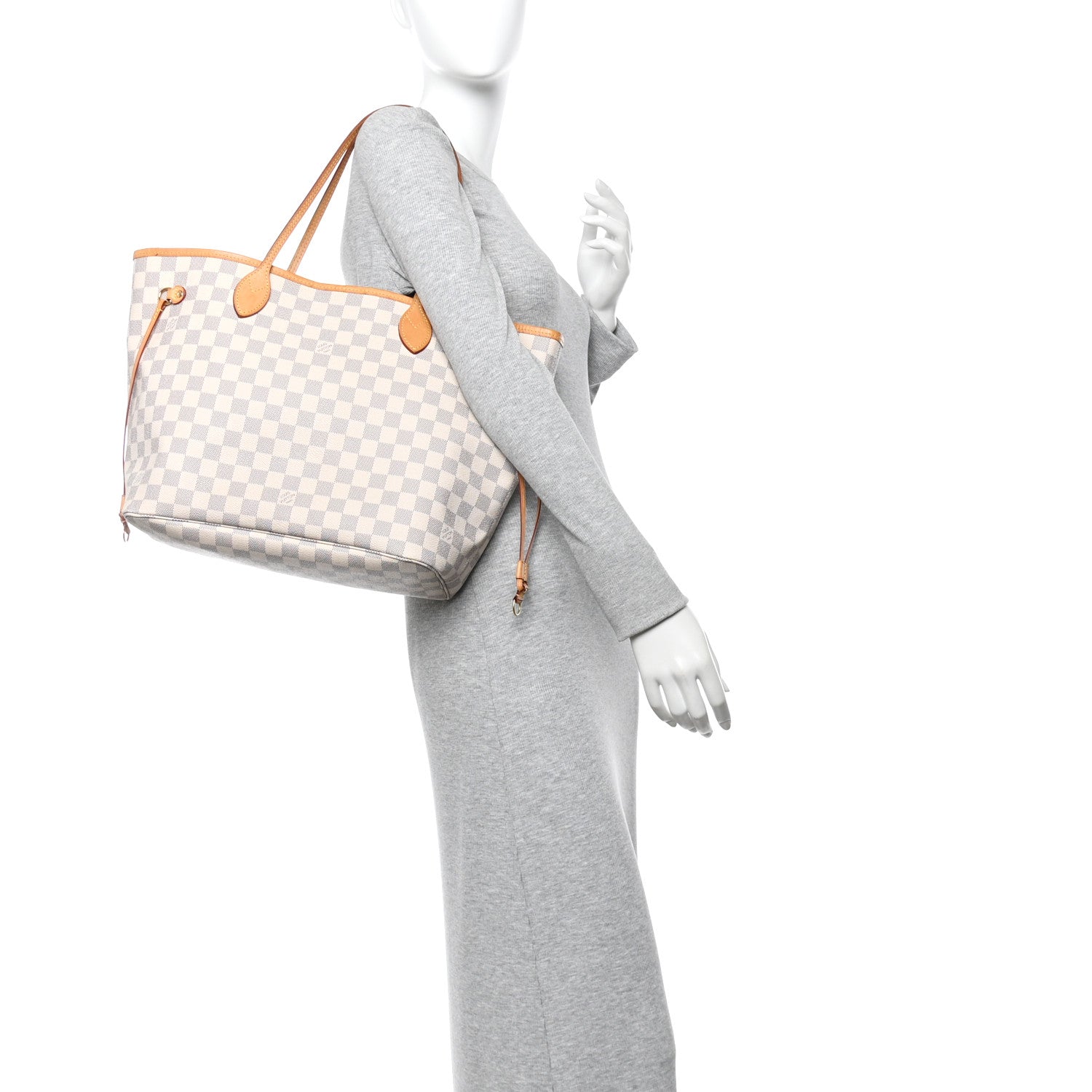 Louis Vuitton Damier Azur Neo Neverfull MM Rose Ballerine 2 of 13