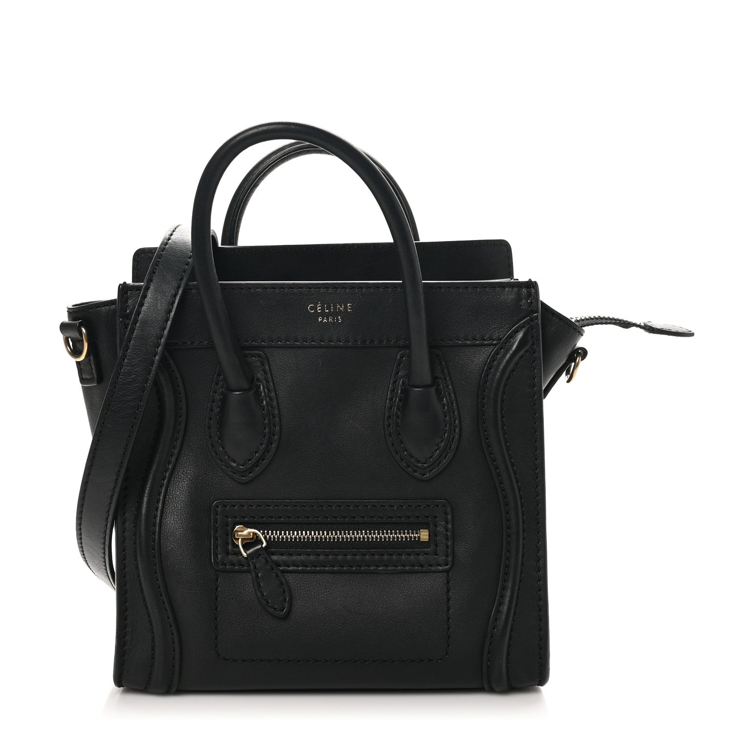 Celine Smooth Calfskin Nano Luggage Black 1 of 10