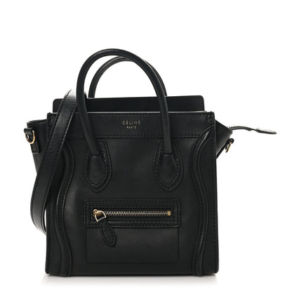 Celine Smooth Calfskin Nano Luggage Black 1 of 10