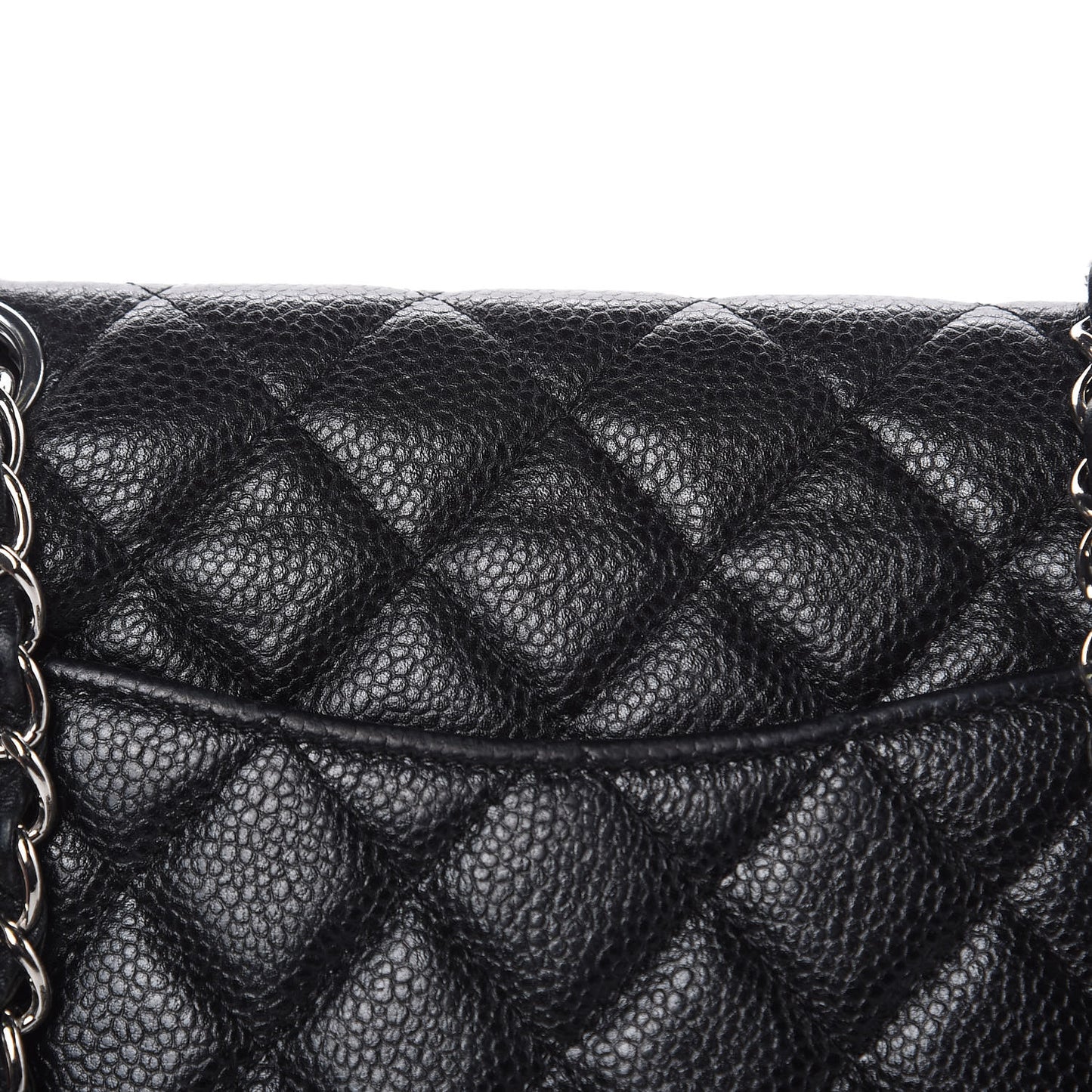 Caviar Quilted Mini Rectangular Flap Black