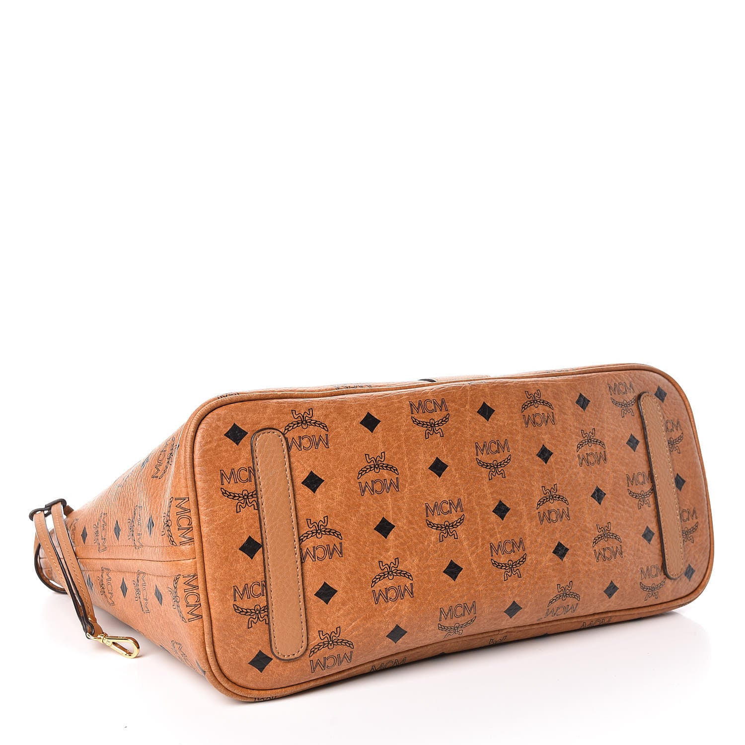 MCM Visetos Medium Liz Reversible Shopper Tote Cognac 6 of 16