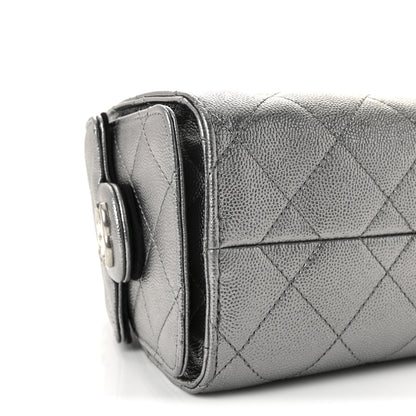 Chanel Metallic Caviar Quilted Mini Chanel 25 Handbag Anthracite 9 of 10