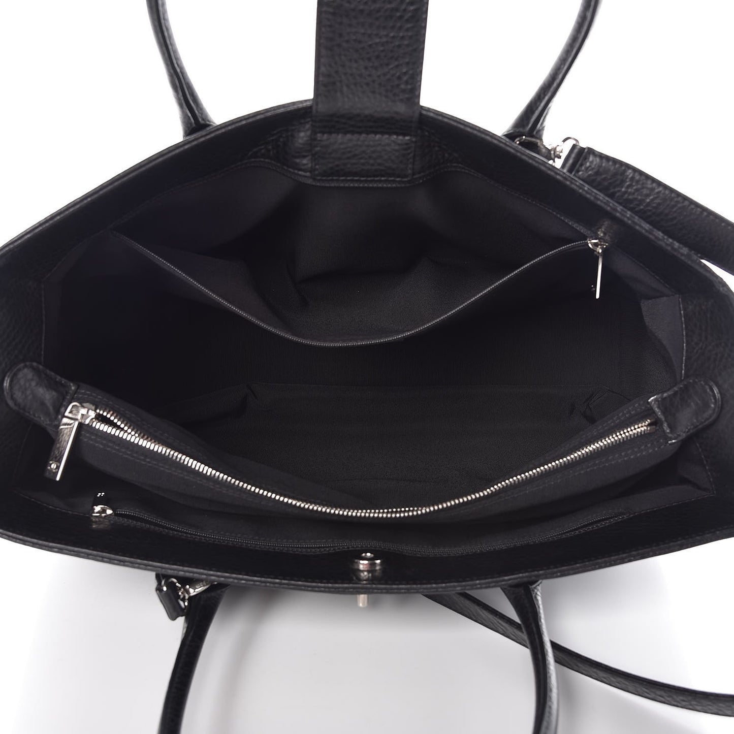 Calfskin Cerf Shopper Tote Black