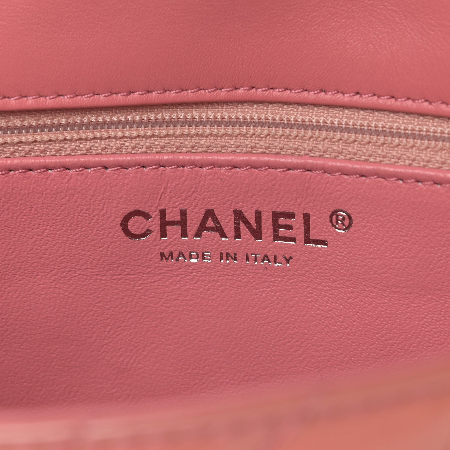 Patent Chevron Quilted Medium Single Flap Pink
