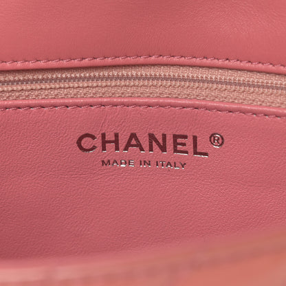 Chanel Patent Chevron Quilted Medium Single Flap Pink 6 of 9
