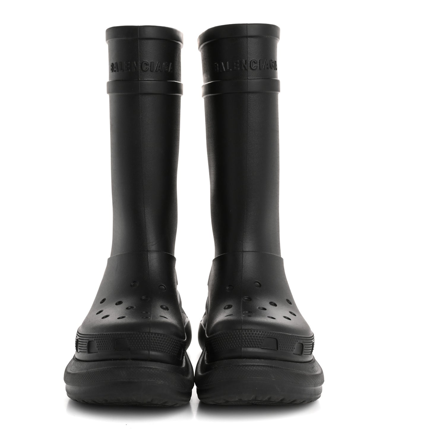 X CROCS Rubber Womens Rain Boots 37 Black