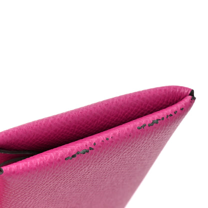 Hermes Epsom Calvi Card Case Rose Pourpre 8 of 9