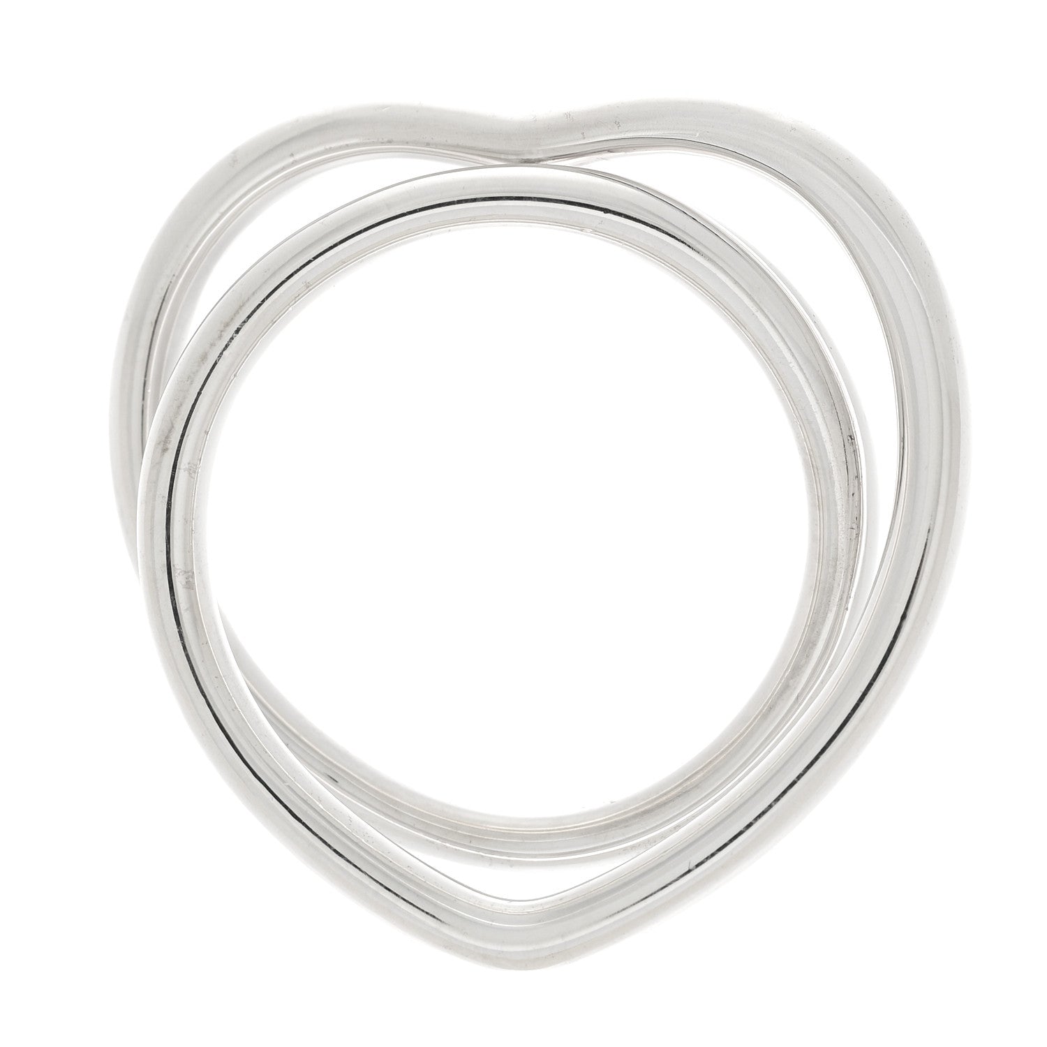 Hermes Sterling Silver MM Vertige Coeur Ring 54 6.75 4 of 7