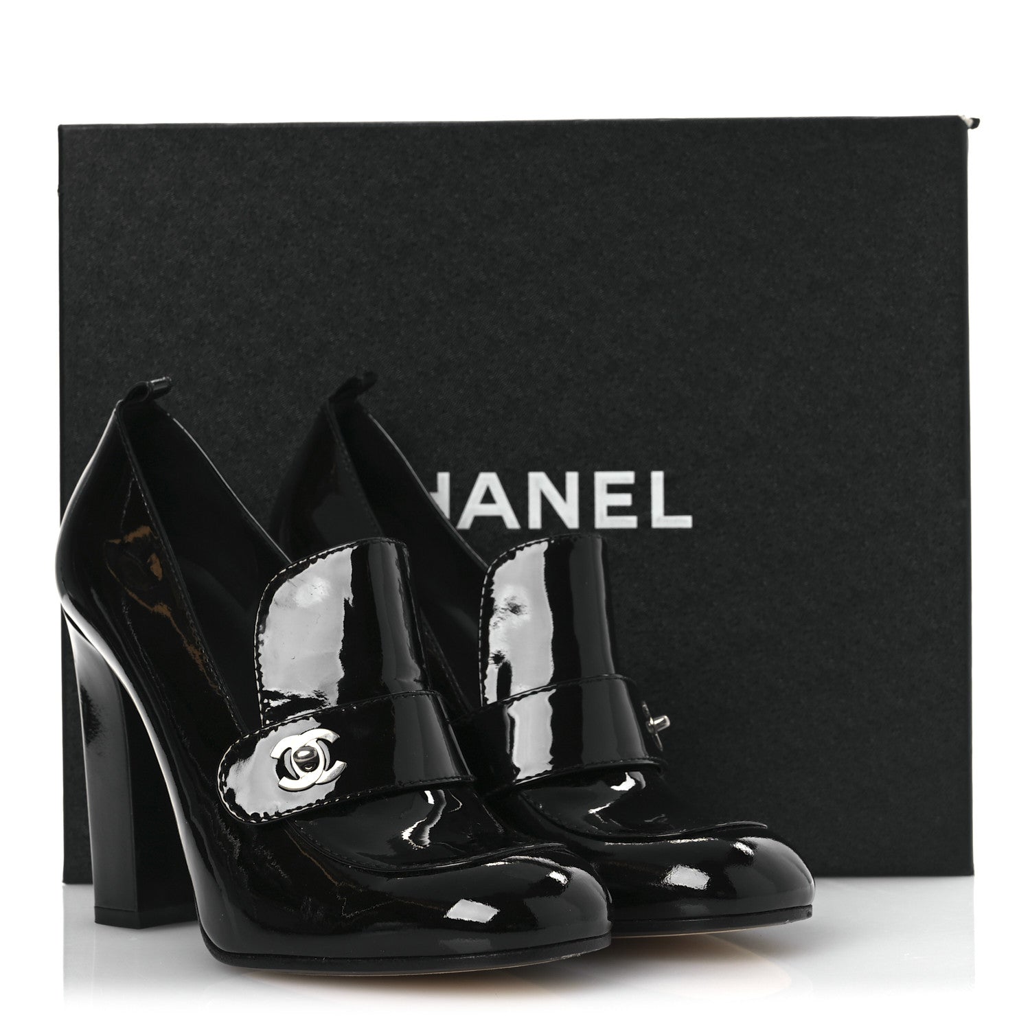 Chanel Patent CC Pumps 38.5 Black 11 of 11