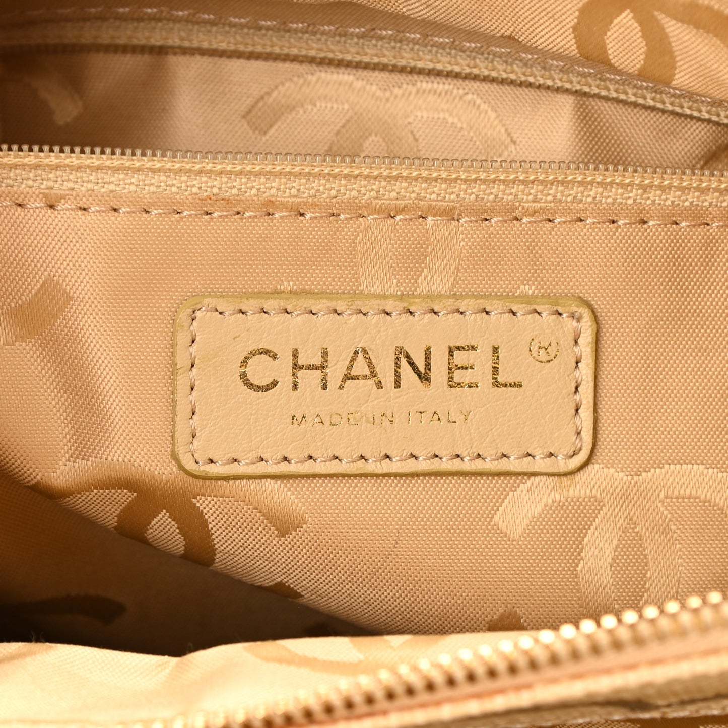 Canvas Camellia Printed Shoulder Bag Beige Grey