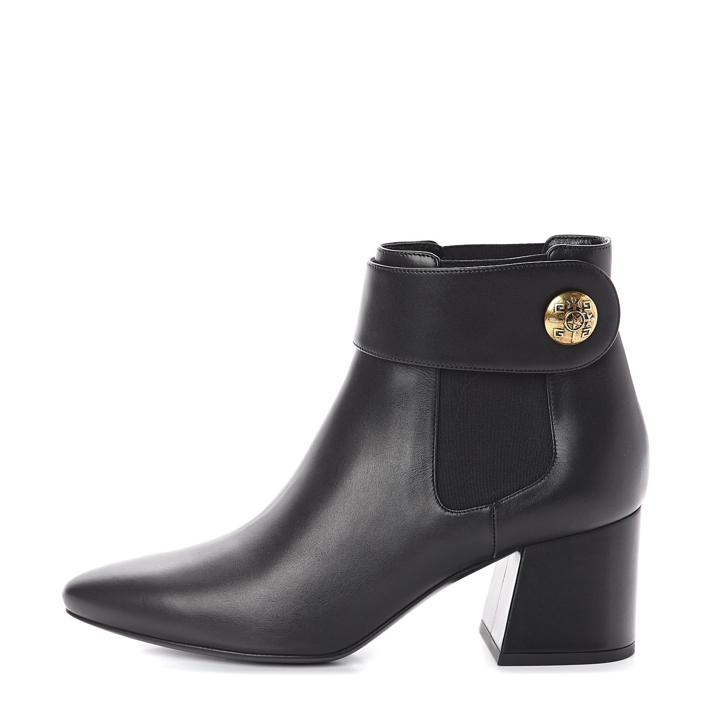 Smooth Calfskin 4G Button Charm Chelsea Ankle Boots 40 Black