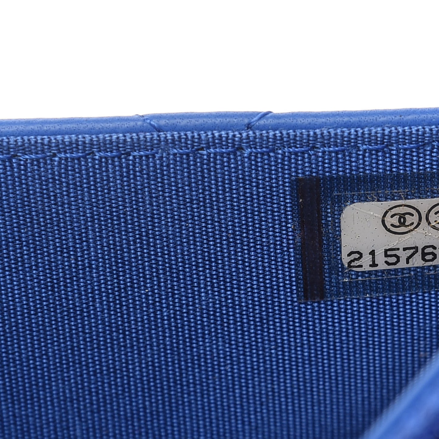 Lambskin Quilted Boy Wallet On Chain WOC Blue
