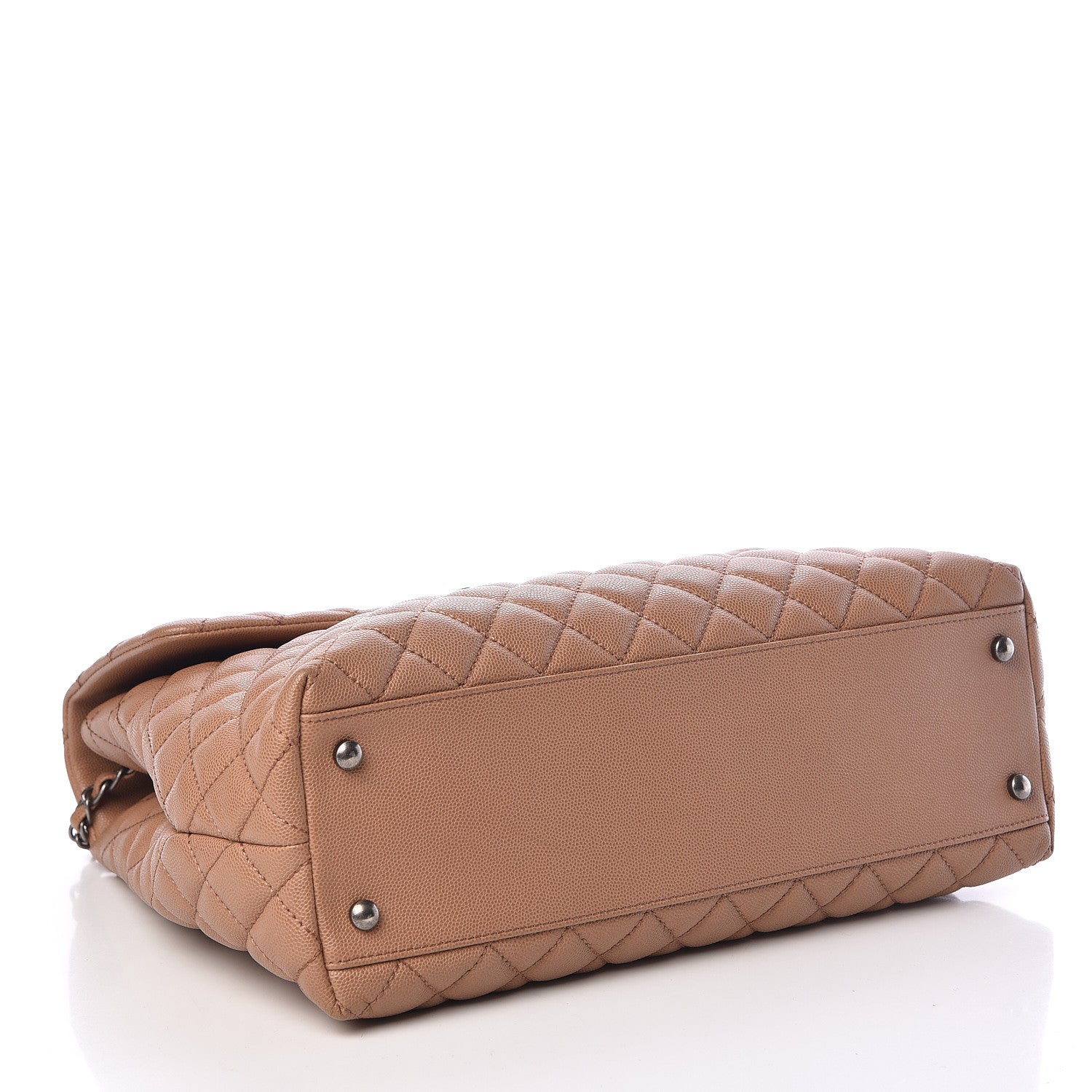 Chanel Caviar Quilted Large Coco Handle Flap Beige 4 of 10