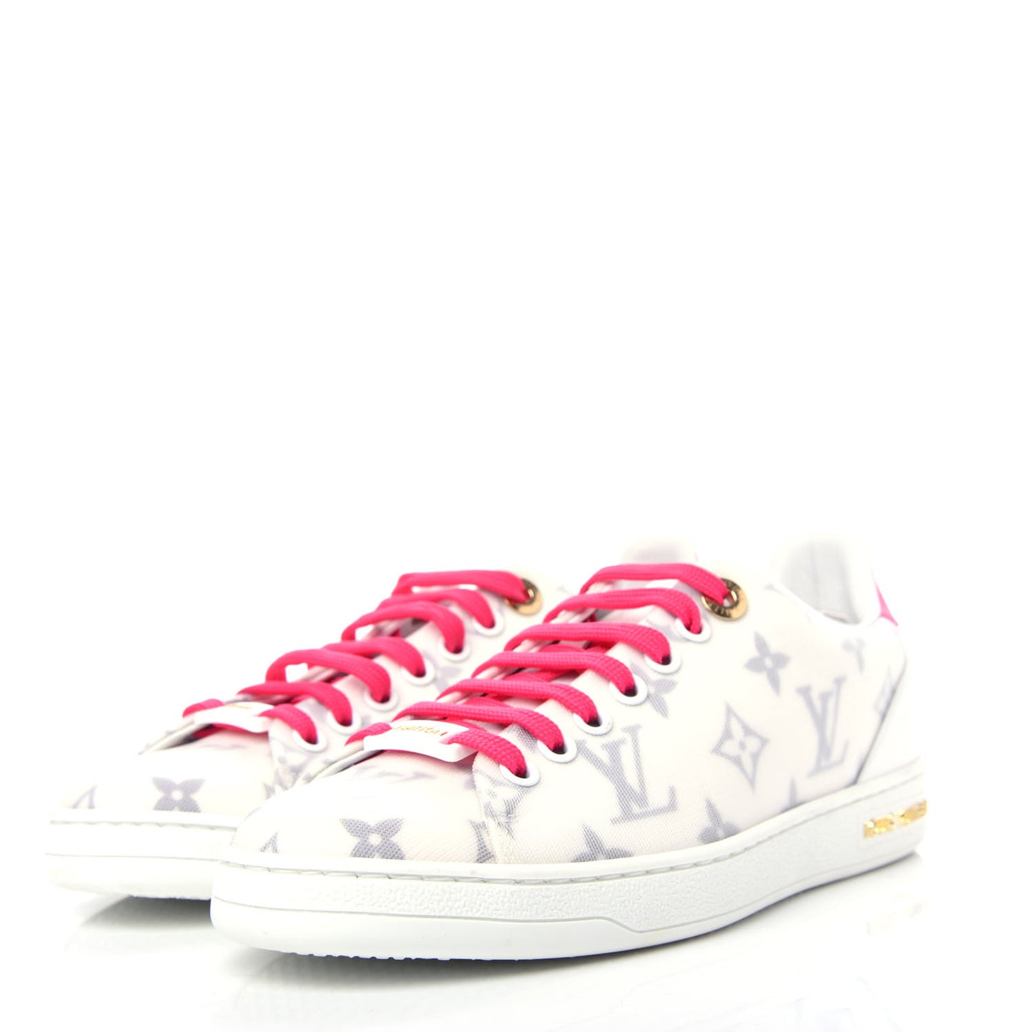Technical Fabric Calfskin Frontrow Sneakers 35.5 Pink