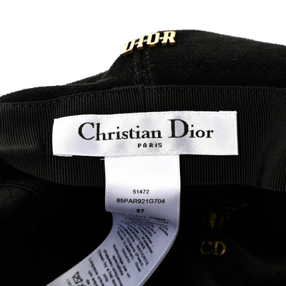 Christian Dior Suede Arty Beret Cap 57 Black 7 of 11