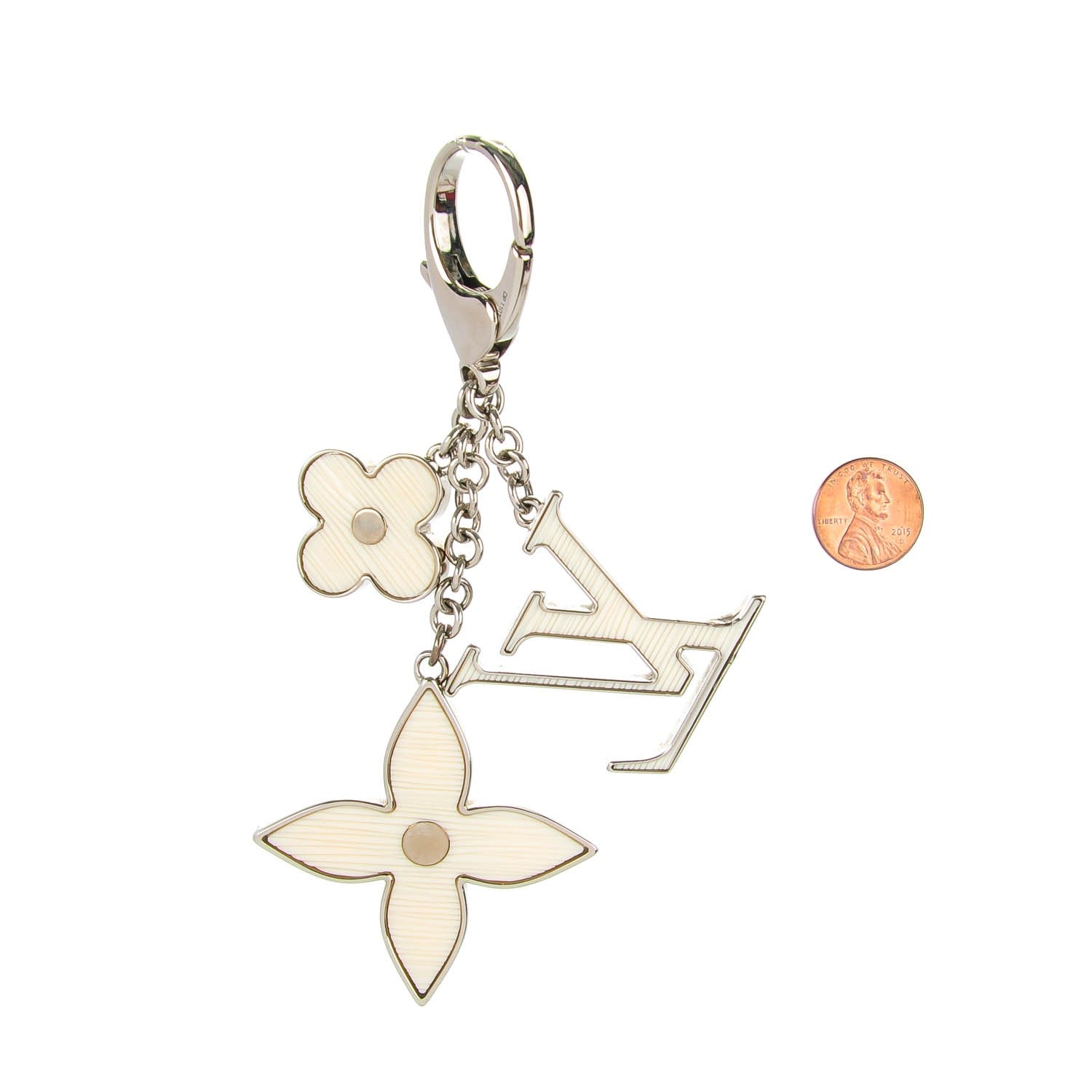 Louis Vuitton Fleur d'Epi Bag Charm Ivory 2 of 4