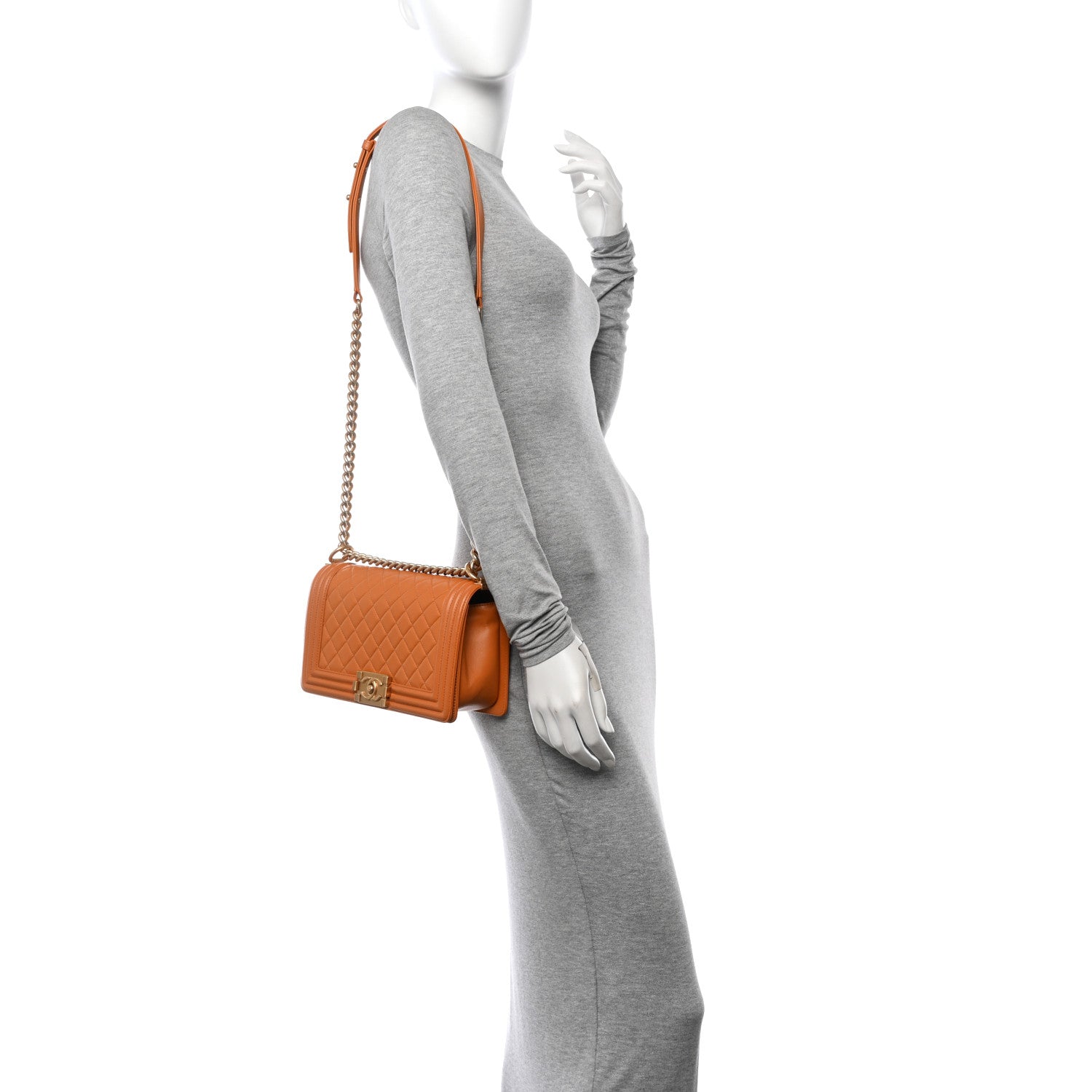 Chanel Lambskin Quilted Medium Boy Flap Yellow 2 of 11