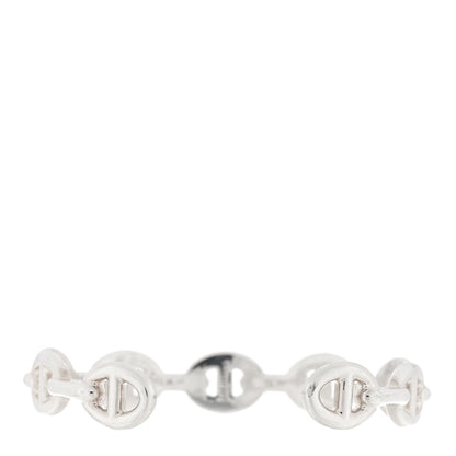 Hermes Sterling Silver MM Chaine d'Ancre Enchainee Cuff Bracelet LG 2 of 3