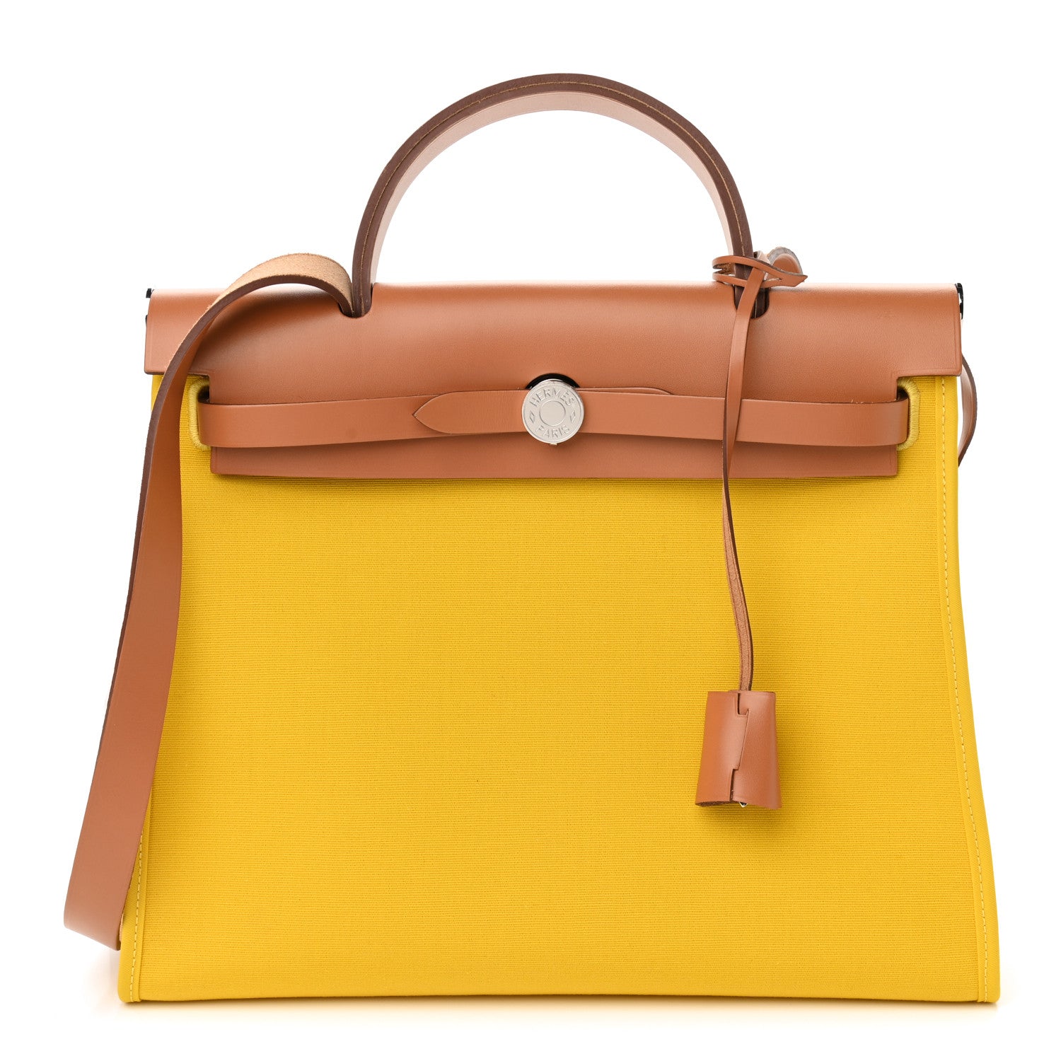 Hermes Toile Vache Hunter Herbag Zip 31 PM Soufre 2 of 10