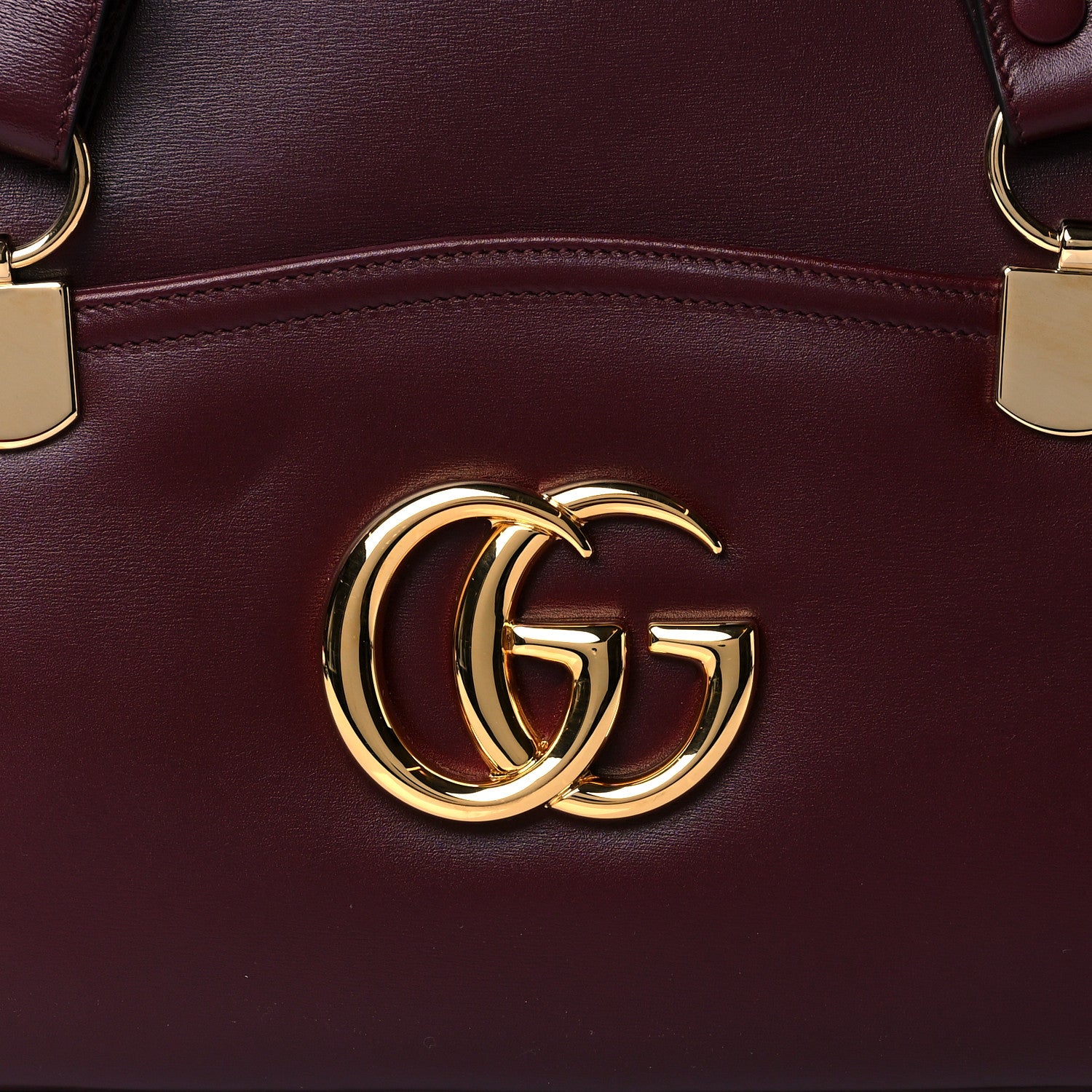 Gucci Vitello Palmellato Lux Large Arli Top Handle Bag Vintage Bordeaux 9 of 11
