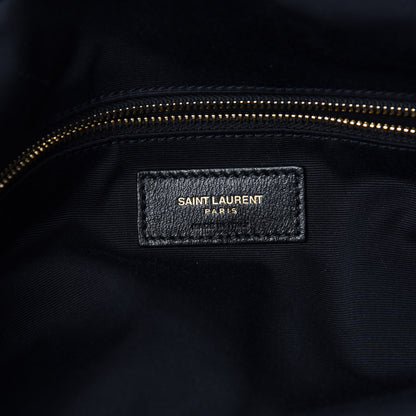 Saint Laurent Grain De Poudre Chevron Monogram Medium Nolita Black 8 of 10