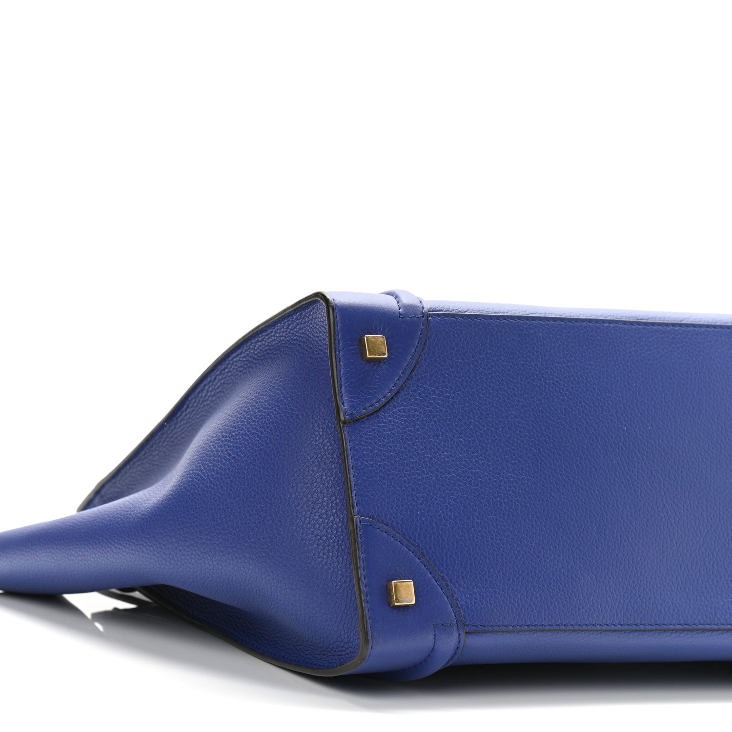 Celine Drummed Calfskin Mini Luggage Indigo 7 of 8
