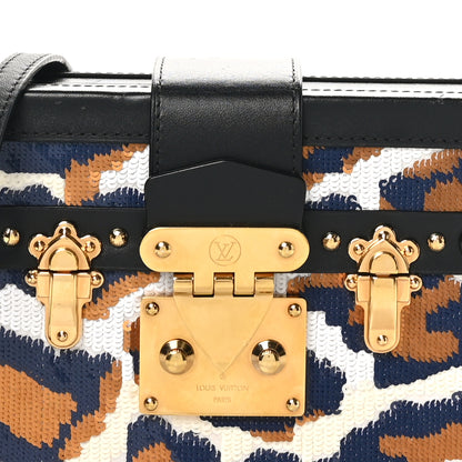 Louis Vuitton Sequins Leopard Petite Malle Black Navy 7 of 9