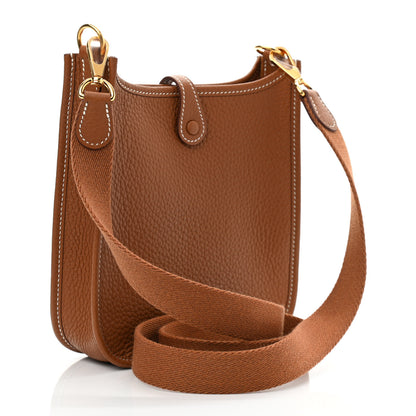 Hermes Taurillon Clemence Evelyne TPM Gold 3 of 11