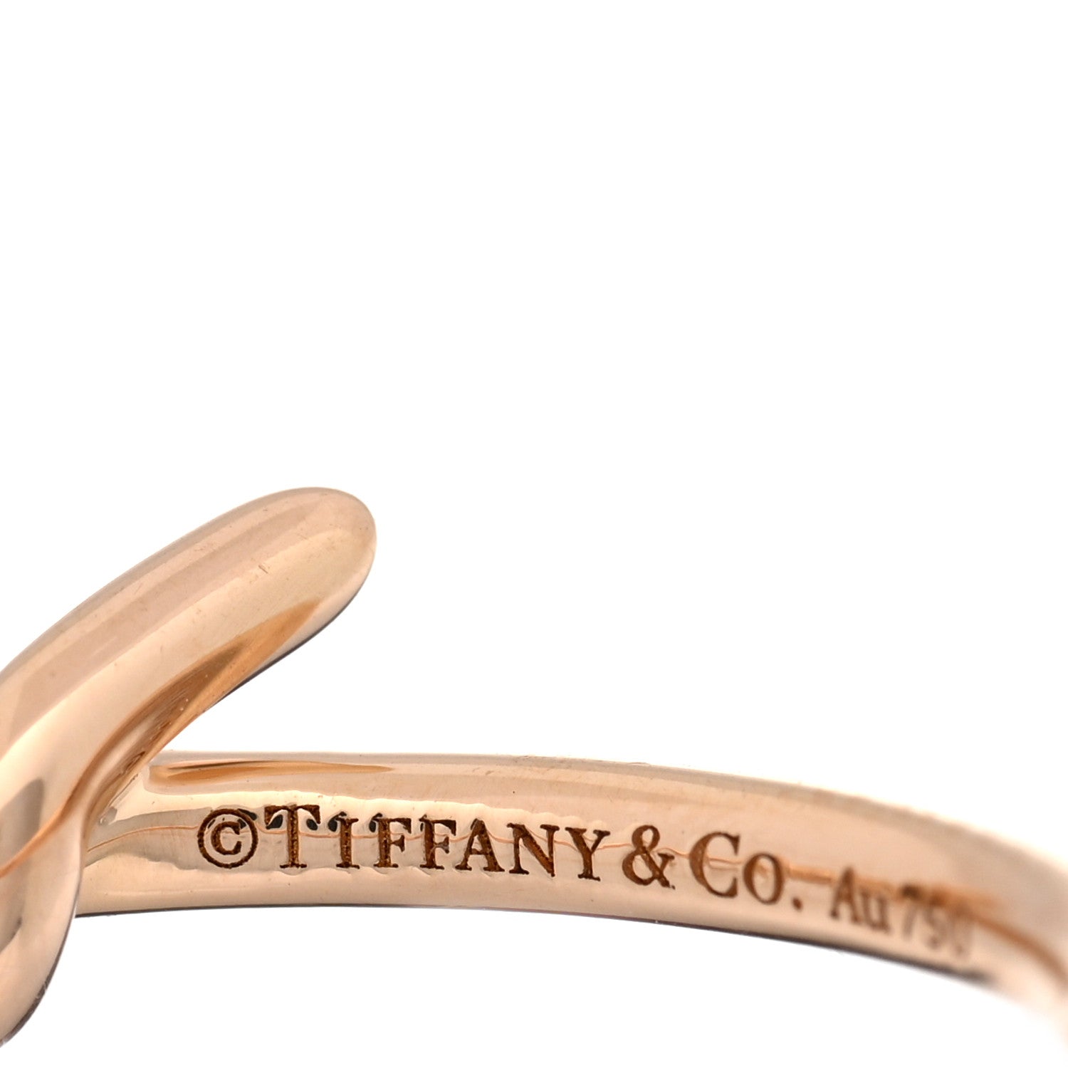 Tiffany 18K Rose Gold Knot Ring 49 5 4 of 4