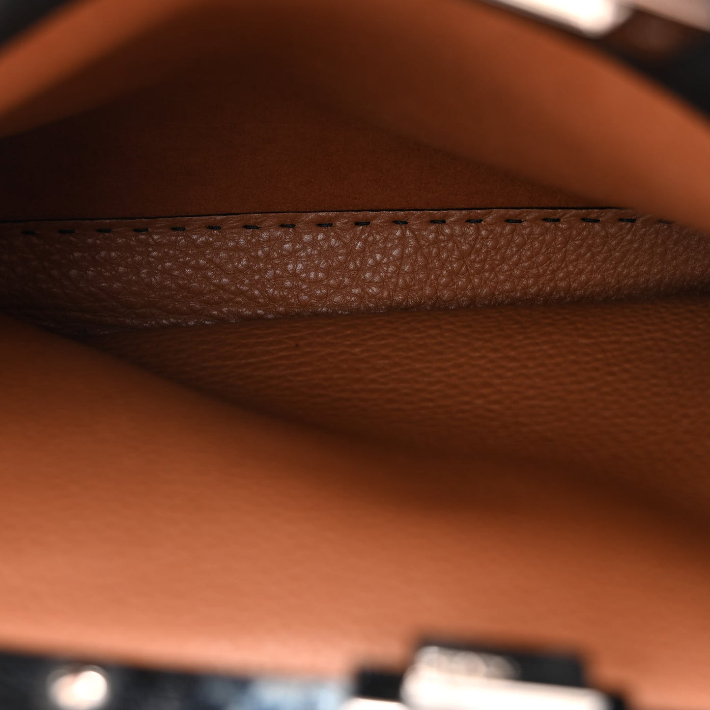 Cuoio Romano Selleria Bi-Color Medium Peekaboo Iconic Satchel Black Mou