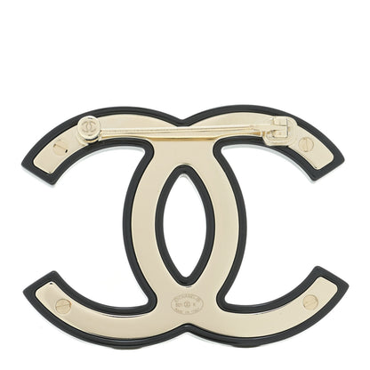 Chanel Resin Crystal CC Brooch Black 3 of 6