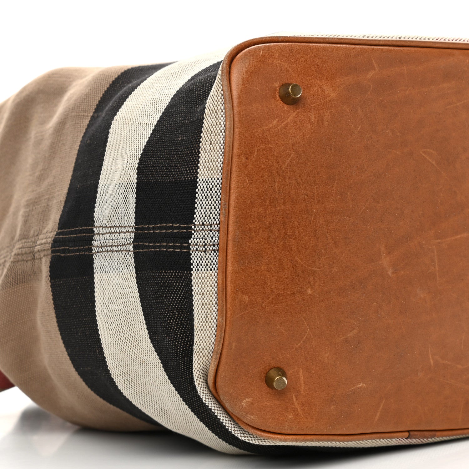 Burberry Canvas Mega Check Medium Ashby Hobo Saddle Brown 9 of 17