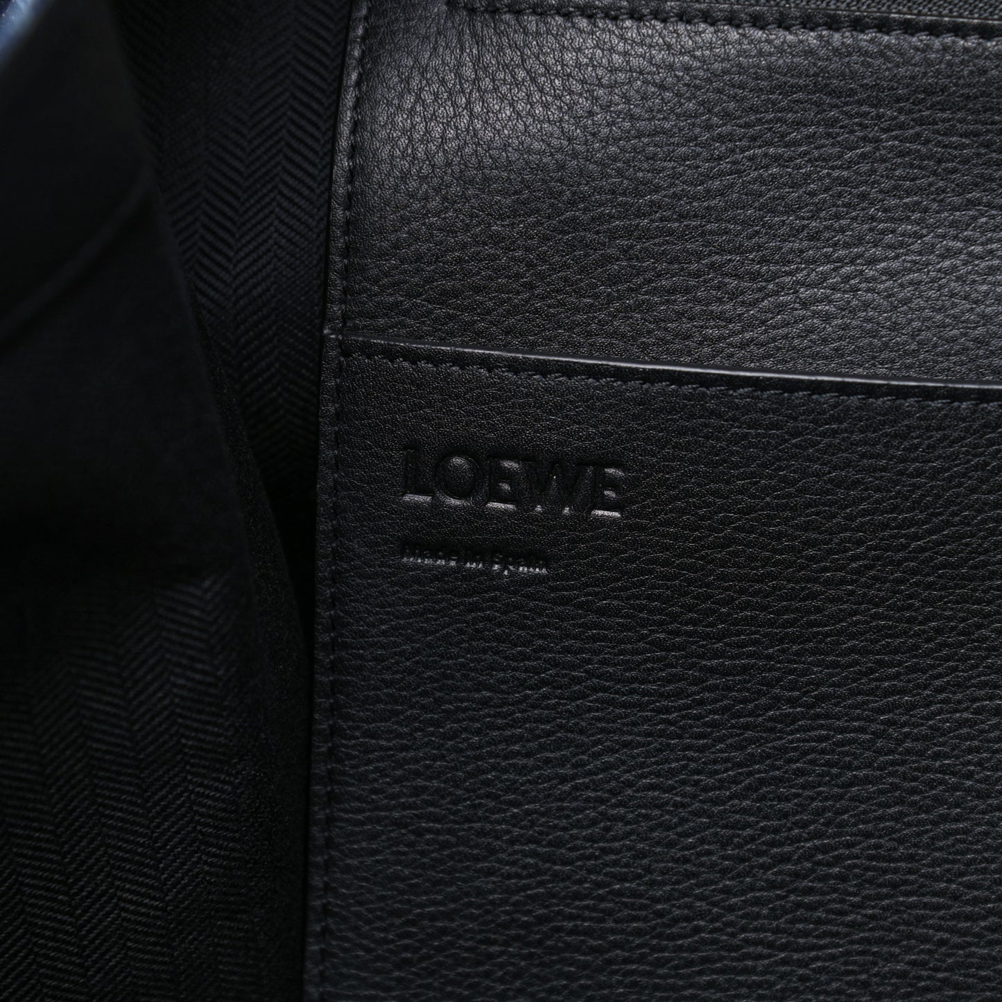 Denim Calfskin Buckle Tiles Tote Indigo